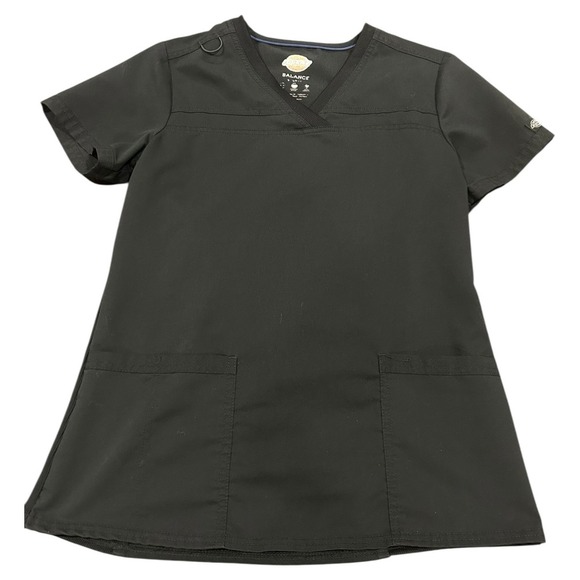 Womens Dickie Scrub Top, Black Size Small - Picture 1 of 2